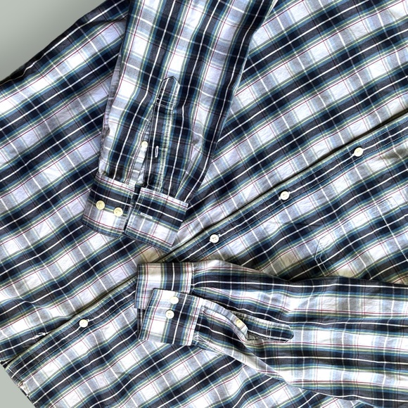 Sonoma Button Down Blue/White Plaid Shirt - Picture 13 of 14